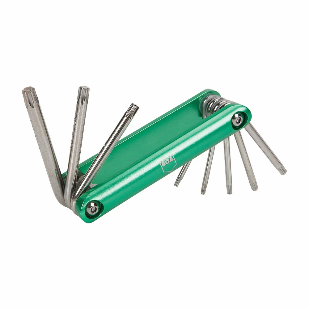 SCA Folding Hex Key Set - Torx, 8 Pieces 1 SCA Folding Hex Key Set - Torx, 8 Pieces
