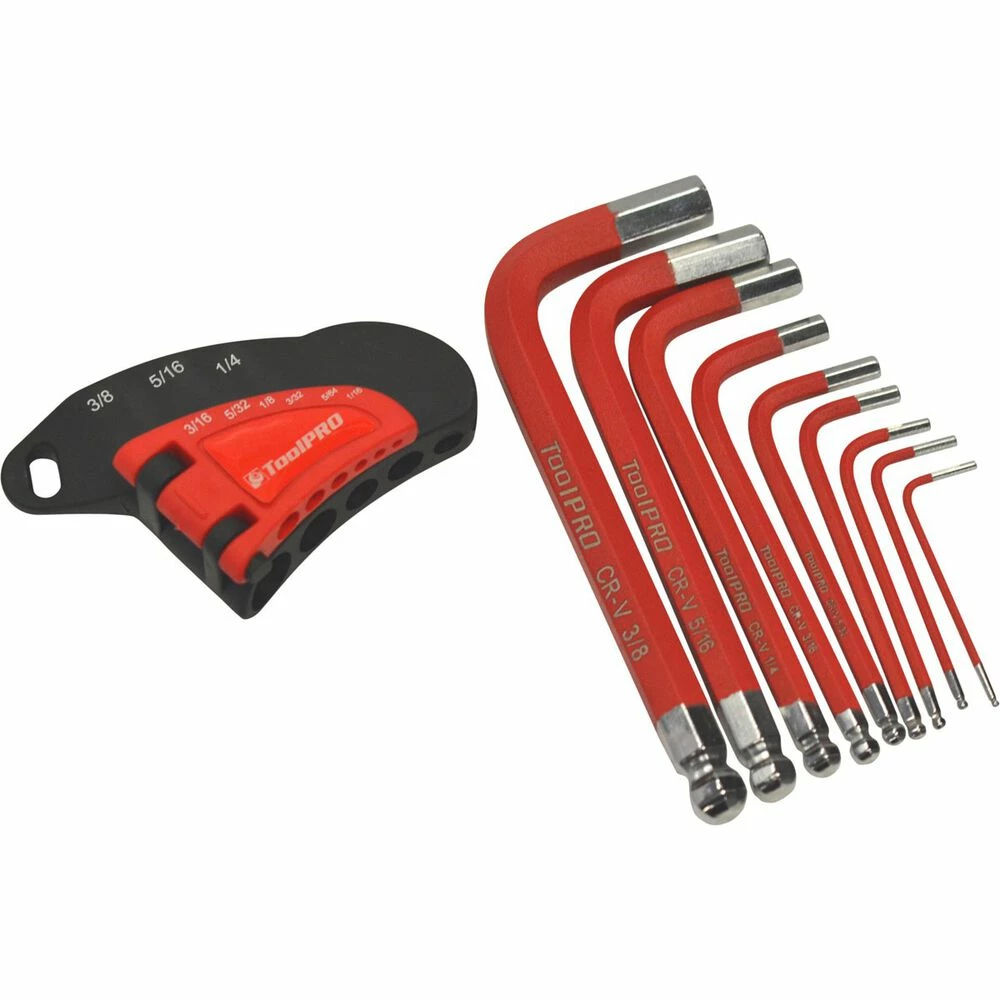 ToolPRO Short Hex Key Set SAE 9 Pieces 1 ToolPRO Short Hex Key Set SAE 9 Pieces