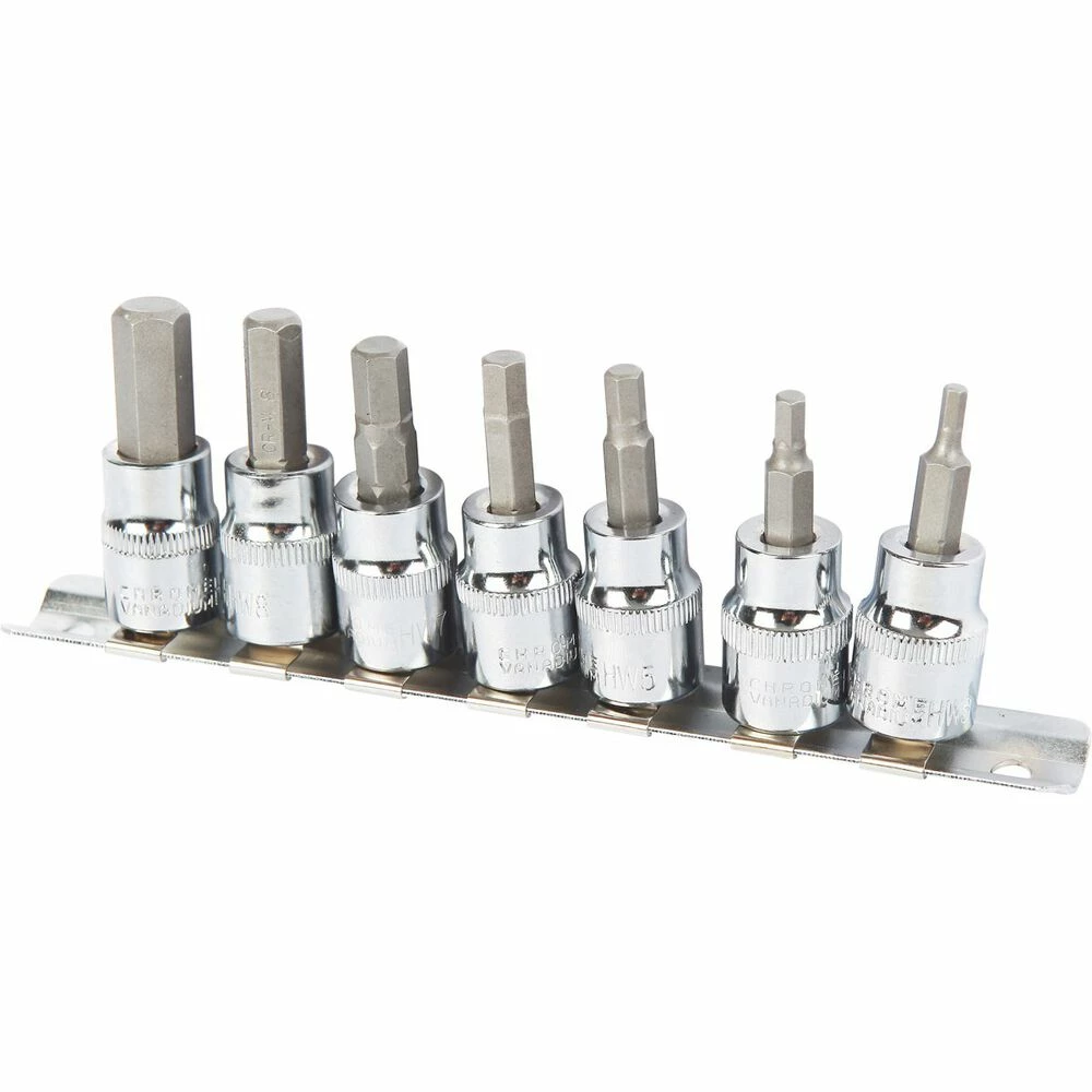 ToolPRO Hex Bit Socket Set - 3/8 Inch Drive, Metric, 7 Pieces 1 ToolPRO Hex Bit Socket Set - 3/8 Inch Drive, Metric, 7 Pieces