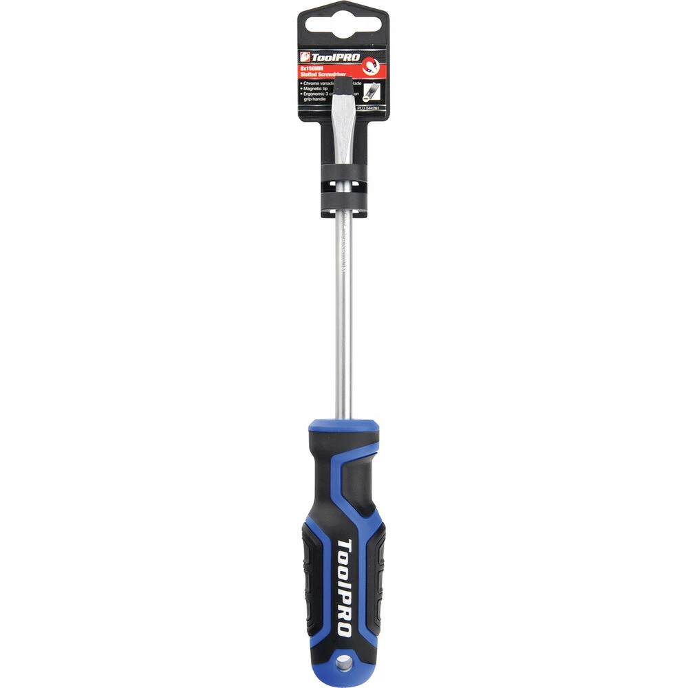 ToolPRO Screwdriver - Slotted, 8 X 150mm 1 ToolPRO Screwdriver - Slotted, 8 X 150mm