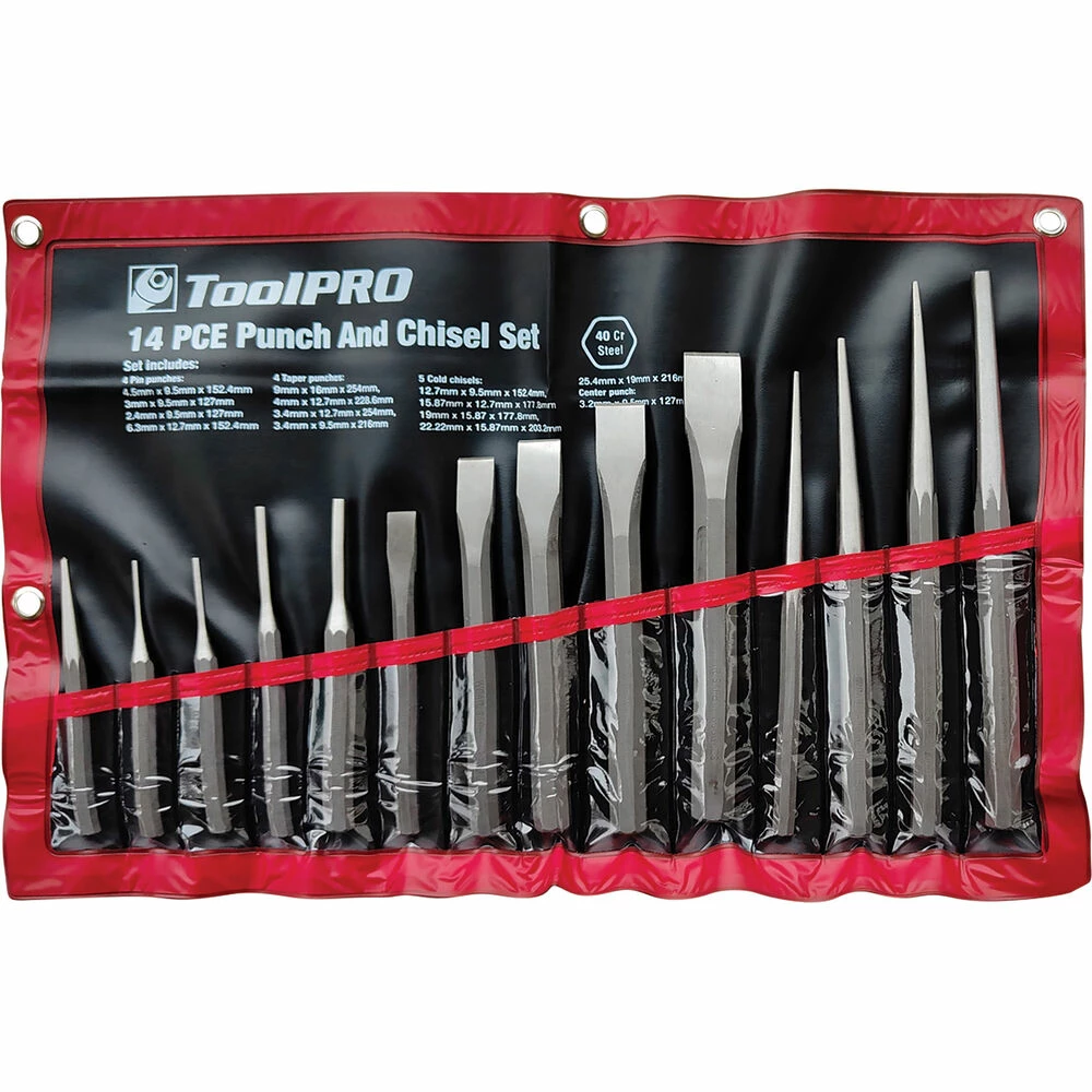 ToolPRO Punch & Chisel Set - 14 Piece 2 ToolPRO Punch & Chisel Set - 14 Piece - Image 2
