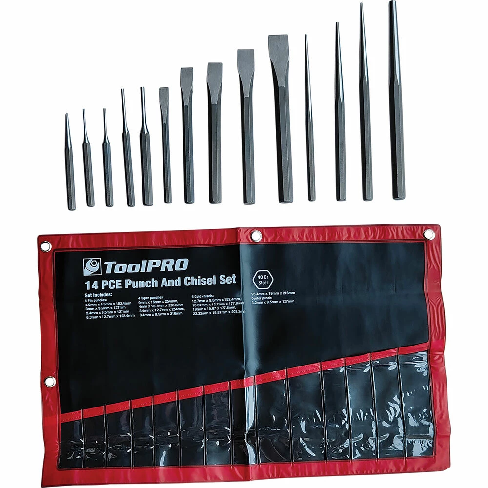 ToolPRO Punch & Chisel Set - 14 Piece 1 ToolPRO Punch & Chisel Set - 14 Piece