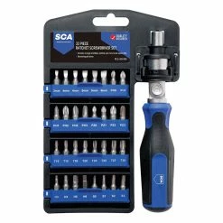 SCA Ratchet Screwdriver Bit Set 33 Piece