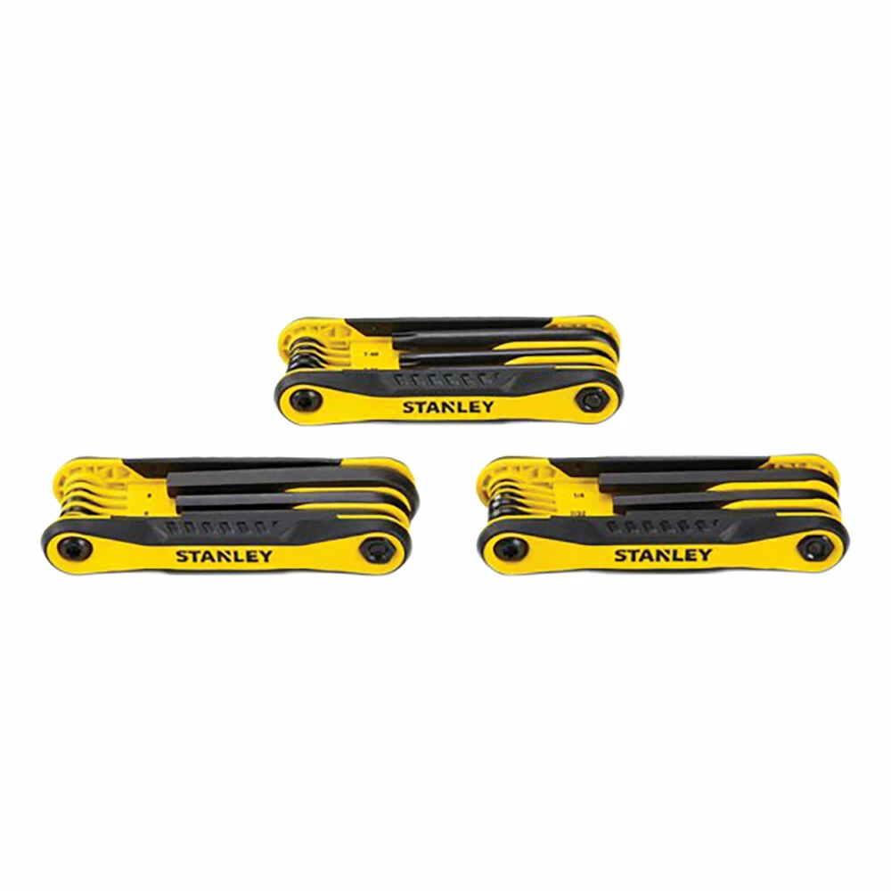 Stanley Folding Hex Key Set Metric, SAE & Torx 3 Pack 1 Stanley Folding Hex Key Set Metric, SAE & Torx 3 Pack