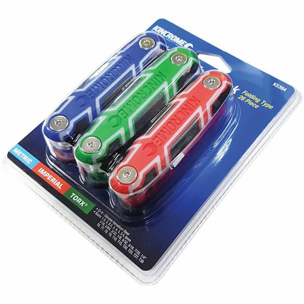 Kincrome Folding Hex Key Set 26 Piece