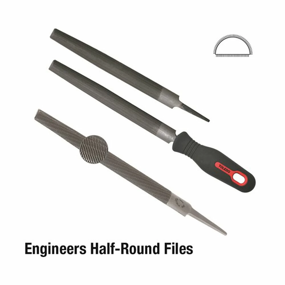 Toledo File Half Round 2nd Cut - 250mm - 10HR02BU 1 Toledo File Half Round 2nd Cut - 250mm - 10HR02BU