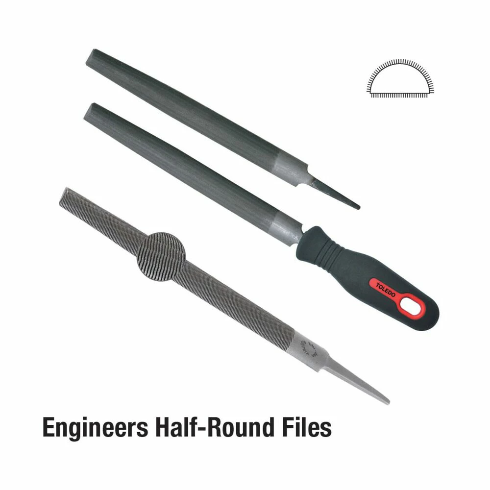 Toledo File Half Round Smooth - 300mm - 12HR03CD 1 Toledo File Half Round Smooth - 300mm - 12HR03CD