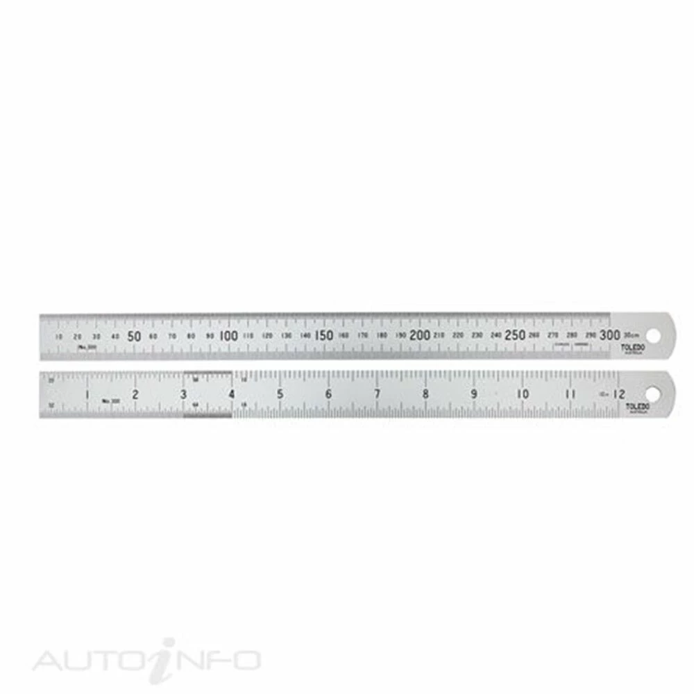 Toledo Stainless Steel Rule - 300mm - 30012